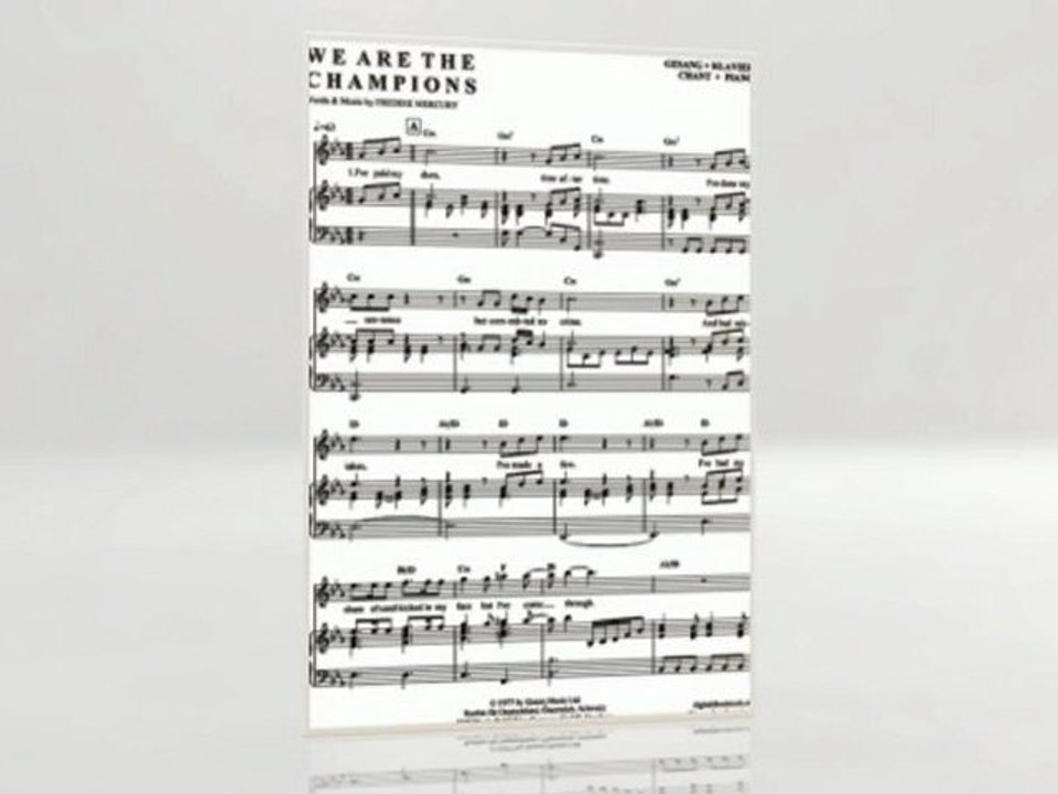 Noten bei notendownload - We are the champions (Queen)