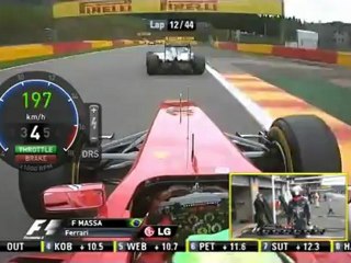 F1 2011 - R12 - Massa onboard Spa