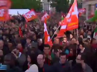 Mélenchon : "Je vous appelle à vous retrouver le 6 mai pour battre Sarkozy !"