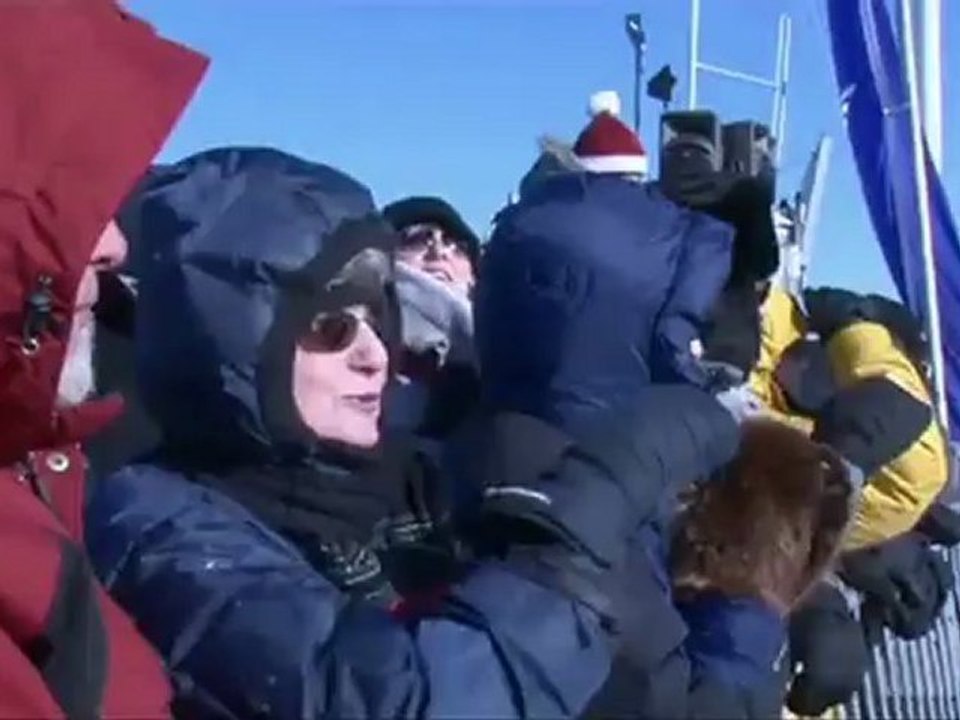 Course de canots à glace à Québec