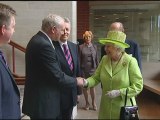 The Queen shakes hands with Martin McGuinness