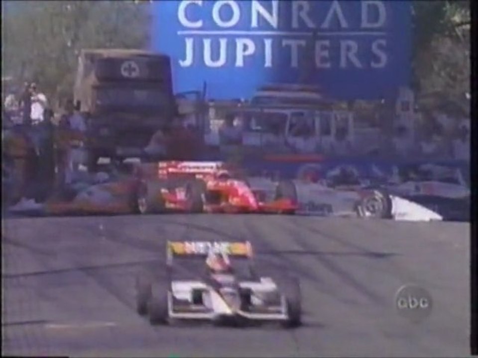 CART Surfers Paradise 1996 Crash Tracy + Traffic jam