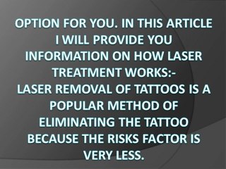 Methods of Laser Tattoo Removing