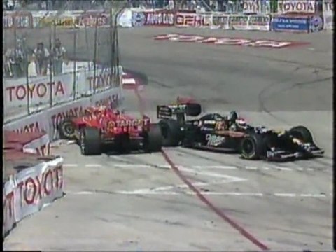 CART Long Beach 1996 Crash Zanardi Rahal + Gordon Fire