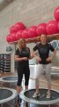 Monya fitness esercizi aerobici sul trampolino elastico ALBESE FITNESS CENTER