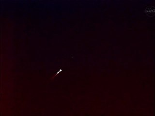 [ISS] Soyuz TMA-02M Re-entry Seen From Station