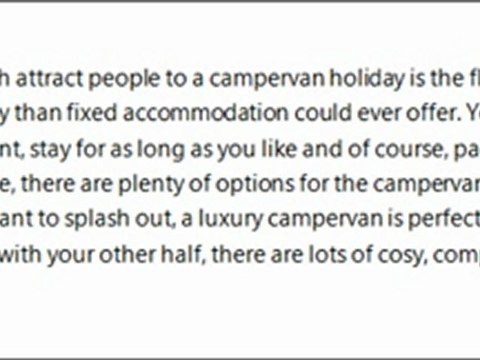 MotorHolme explains why its best to hire a campervan for a holiday