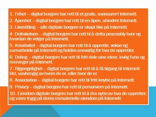Digitale Bill of Rights ombord, Bradley Associates