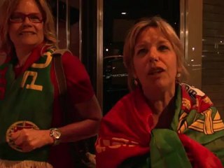 Disappointed Portugal fans watch side lose to Spain