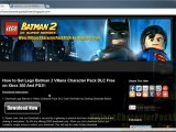 How to Get Lego Batman 2 Villans Character Pack DLC Free!!