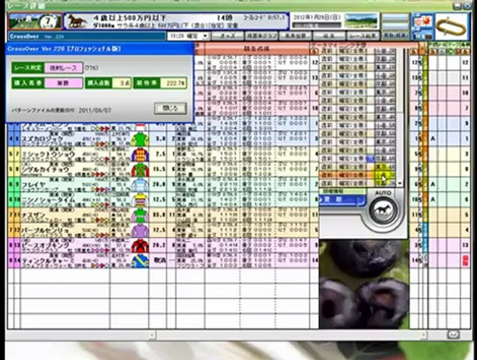WIN5組み合わせ計算に便利！無料・自動競馬予想ソフト（IPAT連動）で堅実に投資競馬（競馬投資）《菊花賞予想》