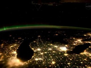 Northern Lights over US & Canada from International Space Station