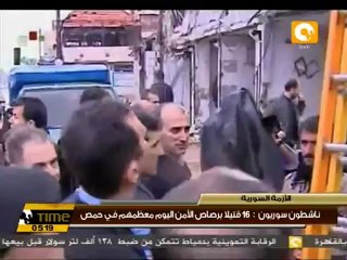 الأسد يتفقد بابا عمرو معقل المعارضين في مدينة حمص