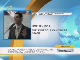 Portavoz de Israel espera que venezolanos sepan que Irán no sólo es una amenaza para su país