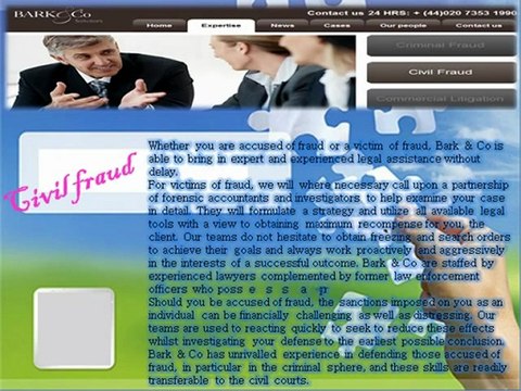 Civil fraud, bark and co solicitors london