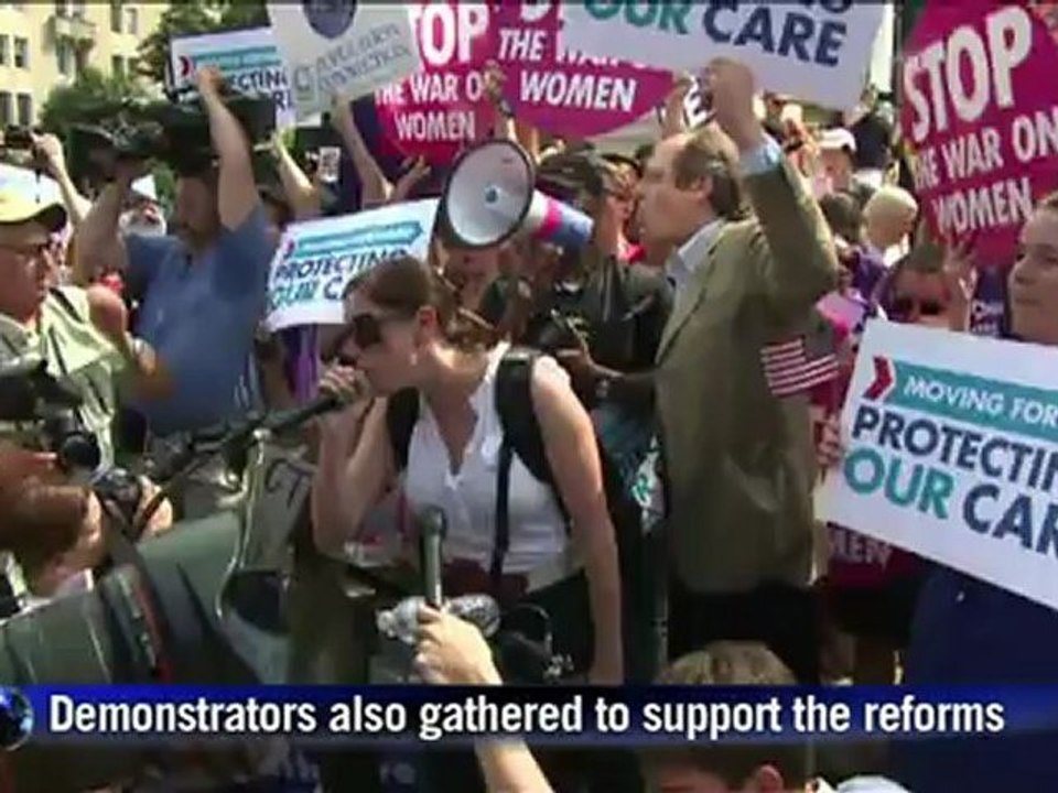 Protests as US Supreme Court upholds health reform