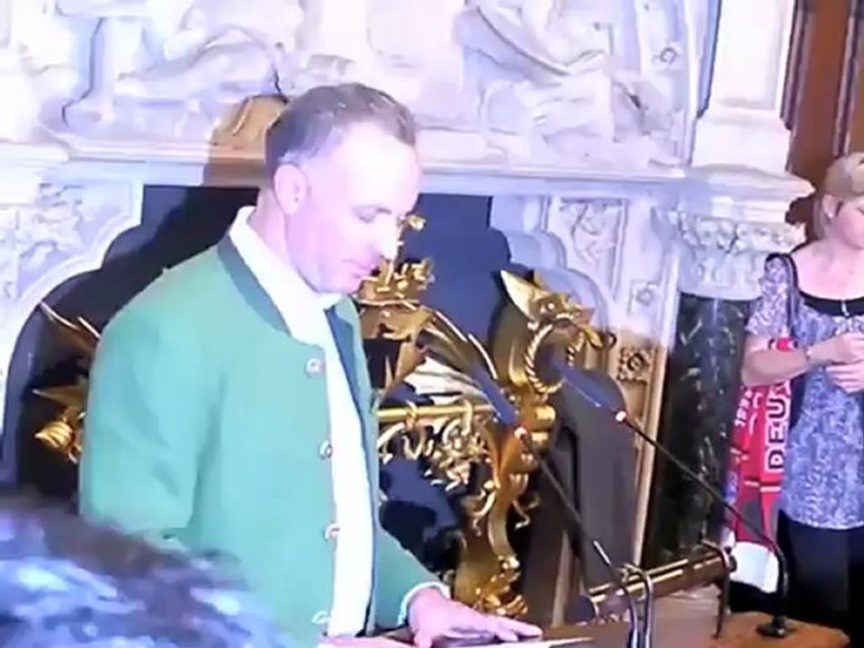 Ude und Rummenigge beim Rathausempfang @ FC Bayern Meisterfeier am 09.05.2010