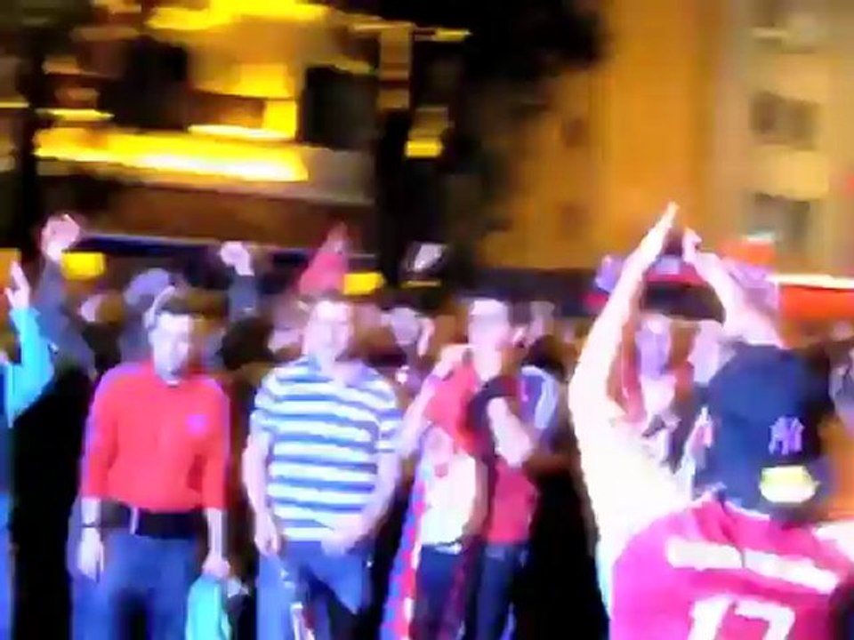 Pokalfeier der FC Bayern Fans Leopoldstraße am 15.05.2010