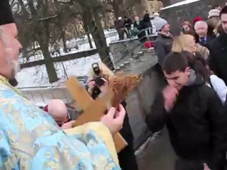 Isar Gewässertaufe 2011 am Tag der Epiphanie, Dreikönigstag