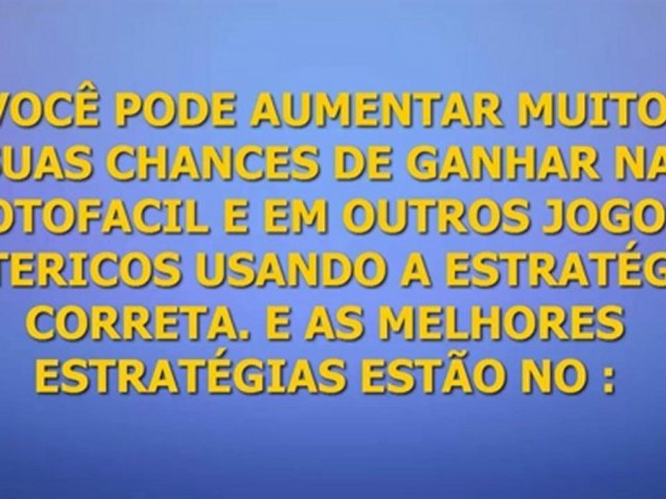 Como Ganhar na LotoFacil