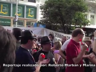 Periodista Digital. Reportaje, concentración contra los despidos en la SER. 28 de junio 2012