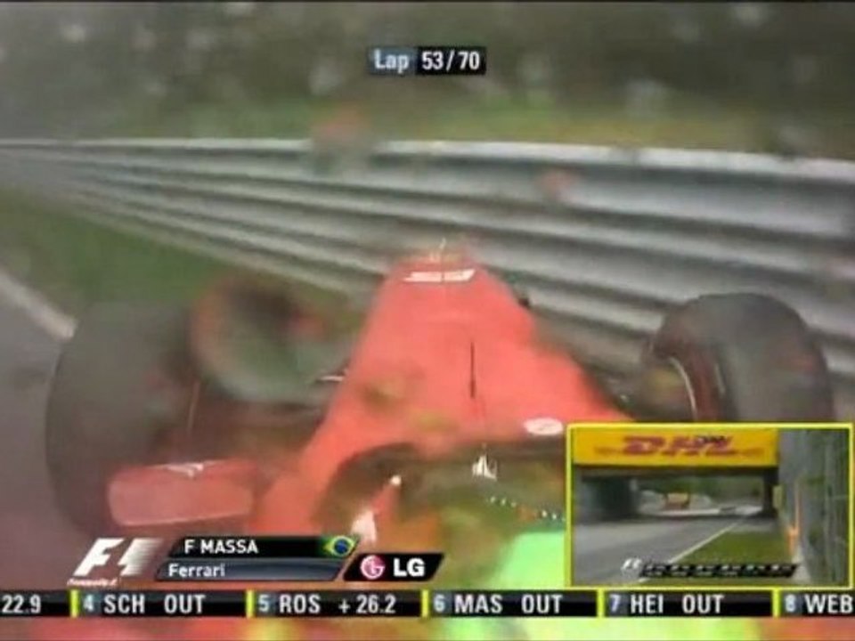 F1 2011 Gilles Villeneuve Onboard Massa Crash With The wall Canada 2011 [HD]