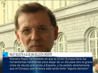 Rajoy solicita a la UE una solución urgente