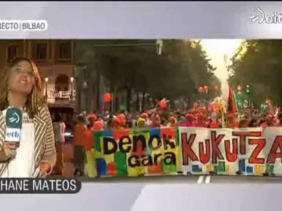 Kukutza III: Multitudinaria manifestación contra el derribo del Gaztetxe