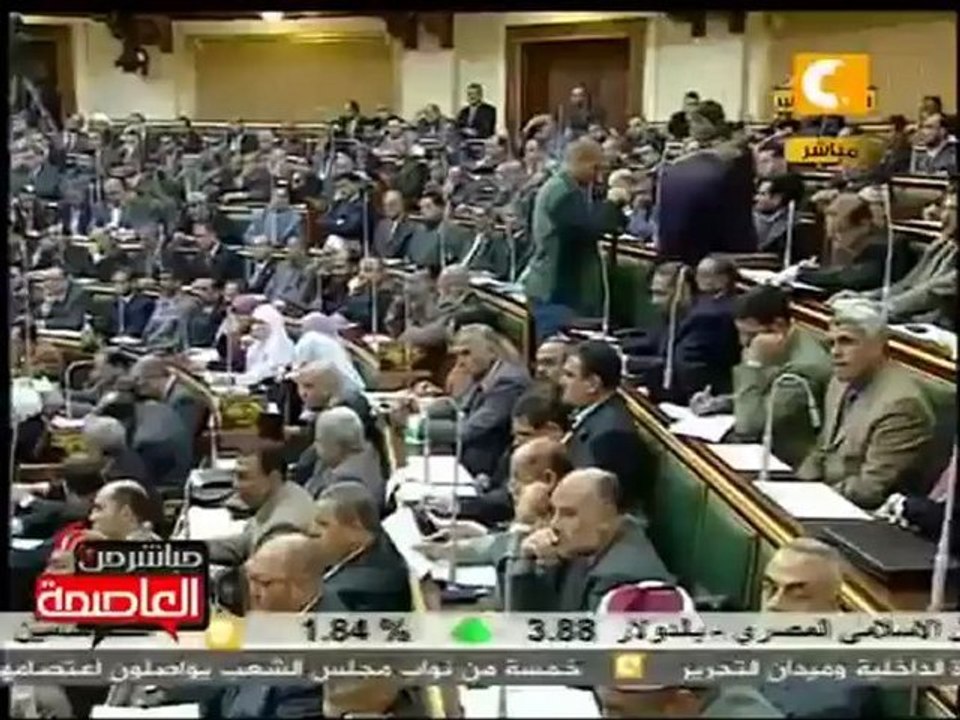 رسالة المستشار الغرياني يقرأها رئيس مجلس الشعب