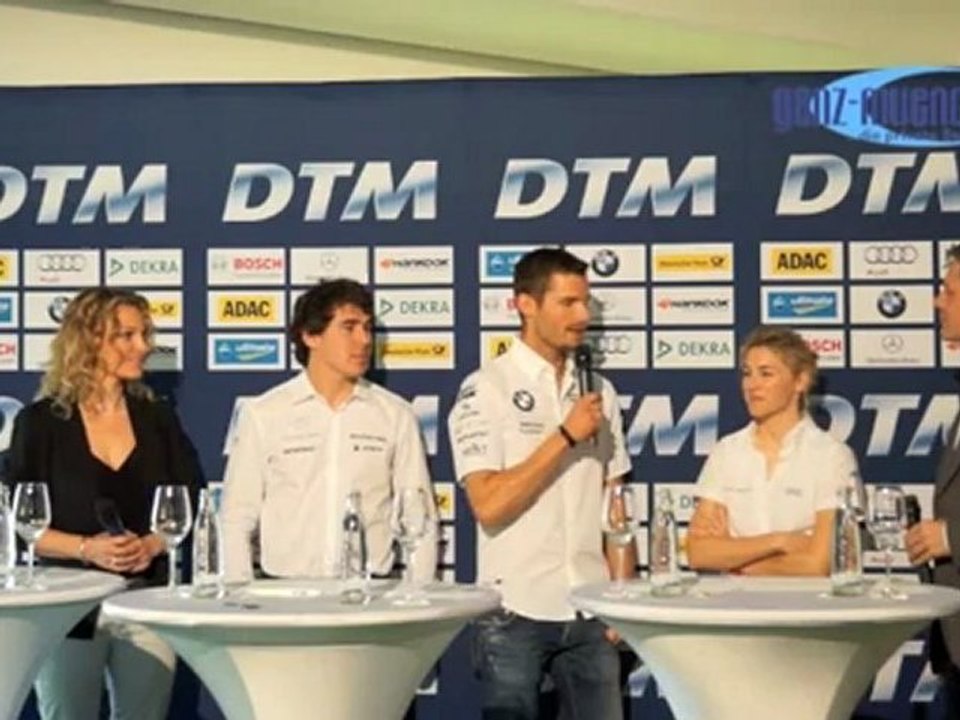 DTM 2012 Olympiastadion: Pressekonferenz Martin Tomczyk, Rahel Frey, Robert Wickens  am 24.05.2012