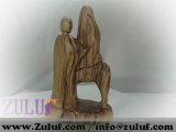 Olive wood hand carved Travel To Egypt Figure - made in Bethlehem