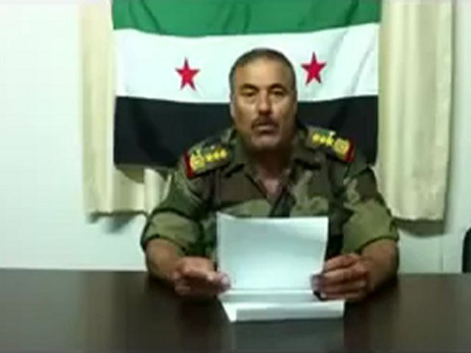 Syria28 6 2012 فري برس انشقاق العميد الركن مثقال حسين البطيش النعيمي Syria