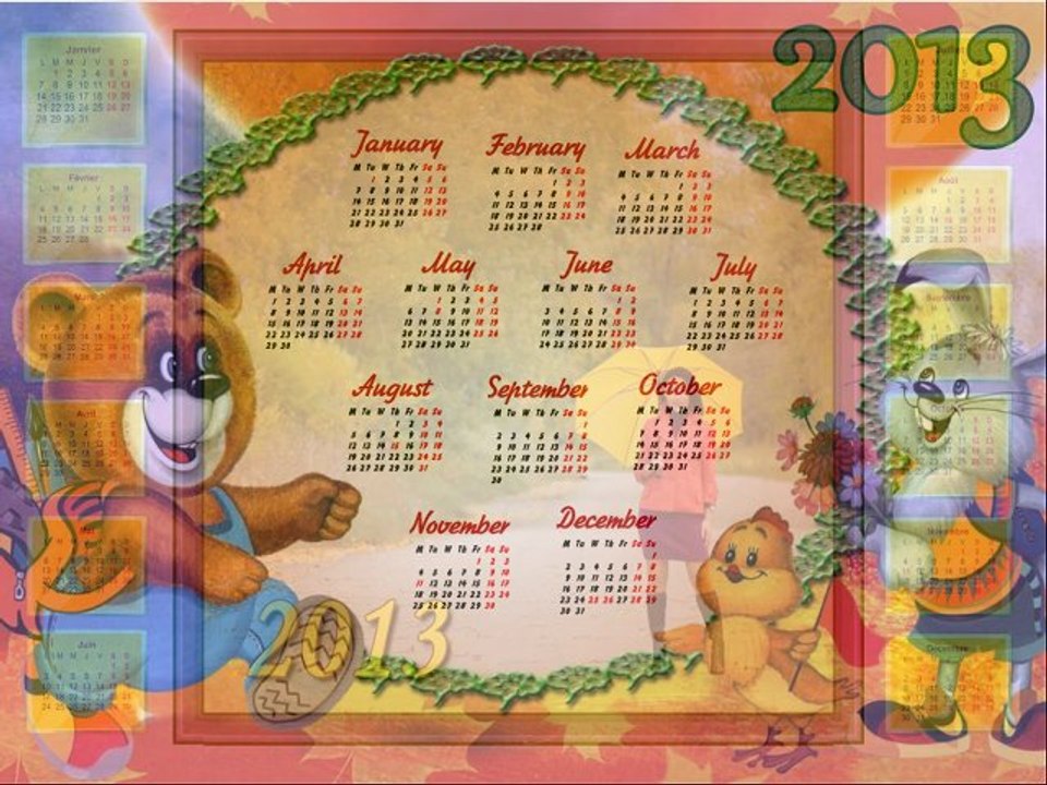 15 modèles de calendriers 2013