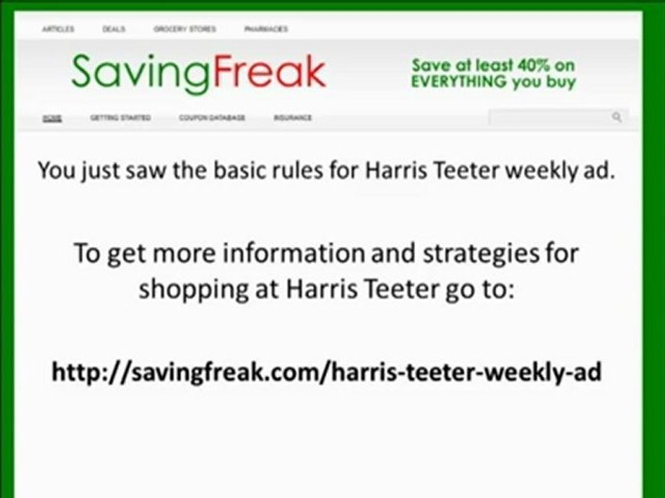 Harris Teeter Weekly Ad