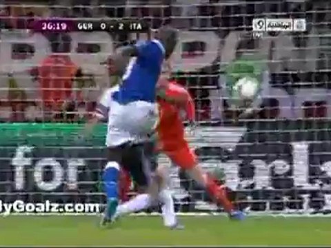 Germany Italy 1:2 second goal Balotelli on EURO 2012