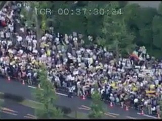 20120629 【空撮】6月29日18時00分～18時40分「官邸前の再稼働撤回アクション」