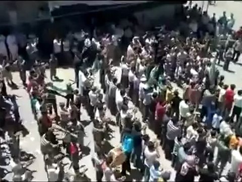Syria فري برس حلب الباب بزاعة مظاهرة جمعة واثقون بنصر الله 29 6 2012 Aleppo