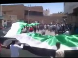 Syria فري برس حلب   الباب  لحظة إلتقاء الحشود وتوجههم إلى الساحة 29 6 2012 Aleppo