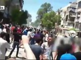 Syria فري برس حلب صلاح الدين  المتظاهرين أمام الرصاص الكثيف 29 6 2012 Aleppo