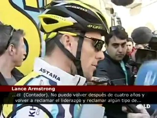 Armstrong se rompe la clavícula en la Vuelta a Castilla y León