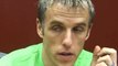 Phil Neville admits his six-year-old can do more keepie uppies than him!