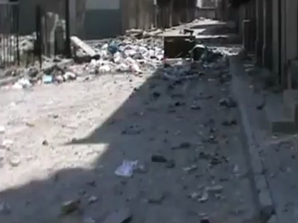 Syria فري برس حمص الحميدية اثار الدمار جراء القصف بالهاون والصواريخ 30 6 2012 Homs
