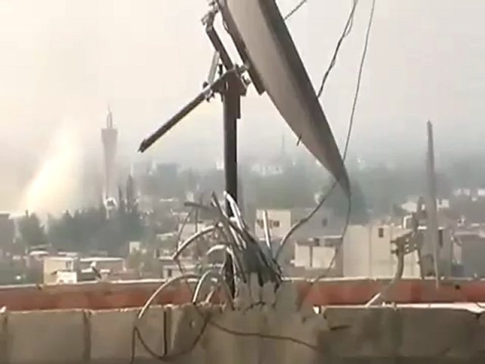 Syria فري برس شام ريف دمشق حرستا قصف على حي التعلة من قبل عصابات الاسد 29 6 2012 Damascus