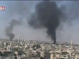 Syria فري برس ريف دمشق دوما   هاااام قصف عنيف على المدينة واعمدة الدخان تتصاعد عن الابنية المقصوفة 29 6 2012 Damascus