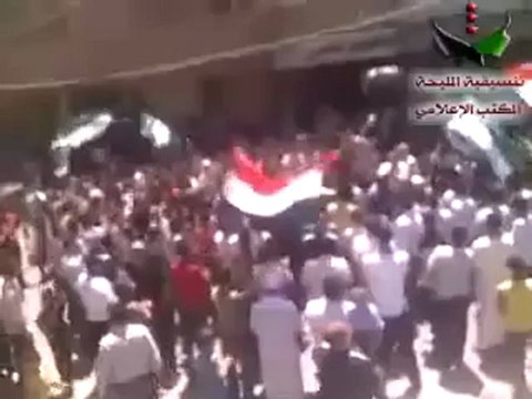 Syria فري برس ريف دمشق المليحة جمعة واثقون بنصر الله 29 6 2012 Damascus