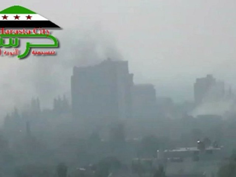 Syria فري برس   ريف دمشق حرستا   قصف على المزارع و المنازل 29 6 2012 Damascus