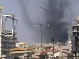 Syria فري برس حمص القصور  تصاعد اعمدة الدخان جراء القصف 29 6 2012 Homs