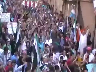 Syria فري برس  ريف دمشق يبرود  مظاهرة رائعة للثوار الأحرار 29 06 2012    ج 3 Damascus