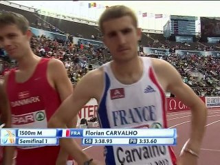 Florian Carvalho - Chp Europe Athlé 1500m - Helsinki 2012 - Qualif