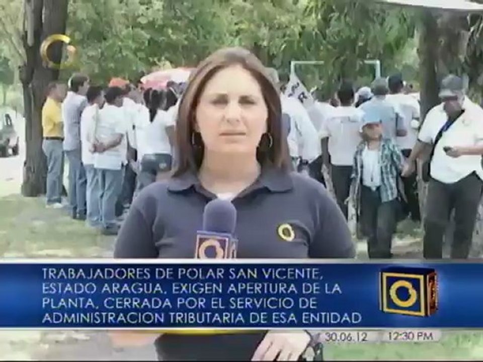 Trabajadores de Polar protestan en Aragua para que levanten medida de cierre